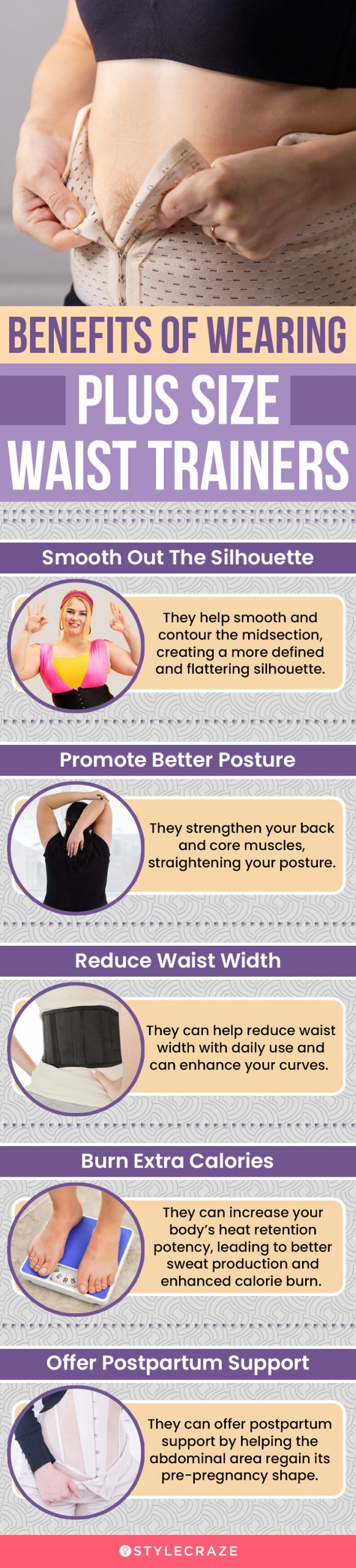 Benefits Of Wearing Plus Size Waist Trainers (infographic)