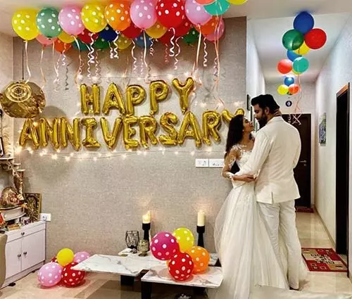 Celebrating Their First Wedding Anniversary