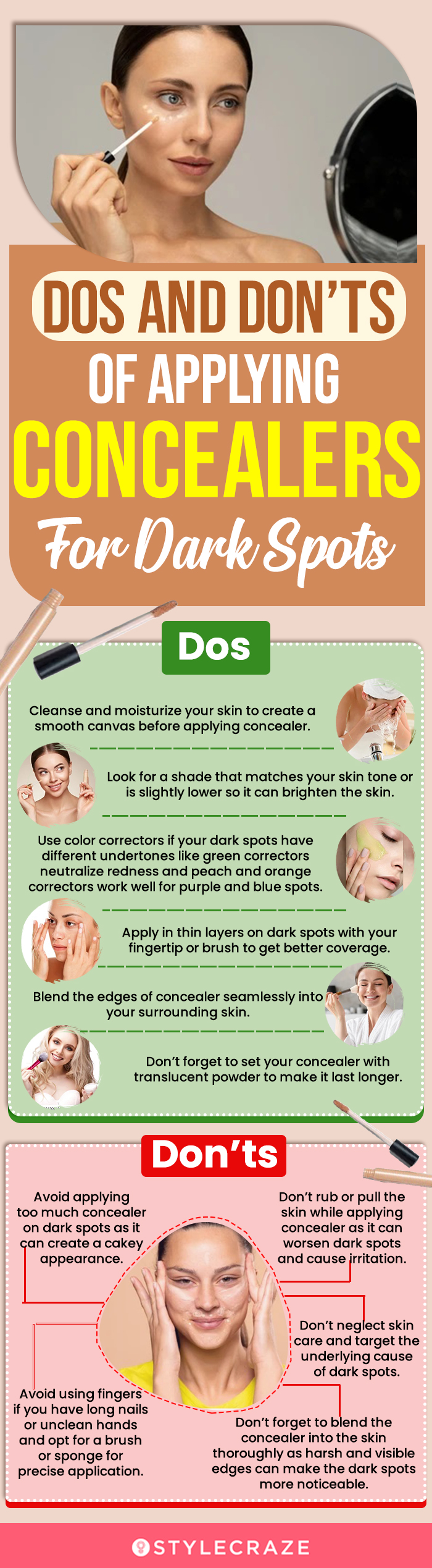 Dos And Don’ts Of Applying Concealer For Dark Spots (infographic)