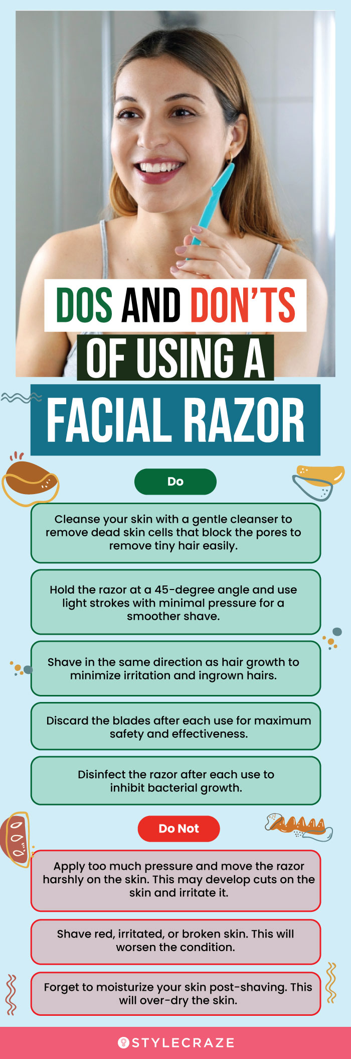 Dos And Don’ts Of Using A Facial Razor (infographic)