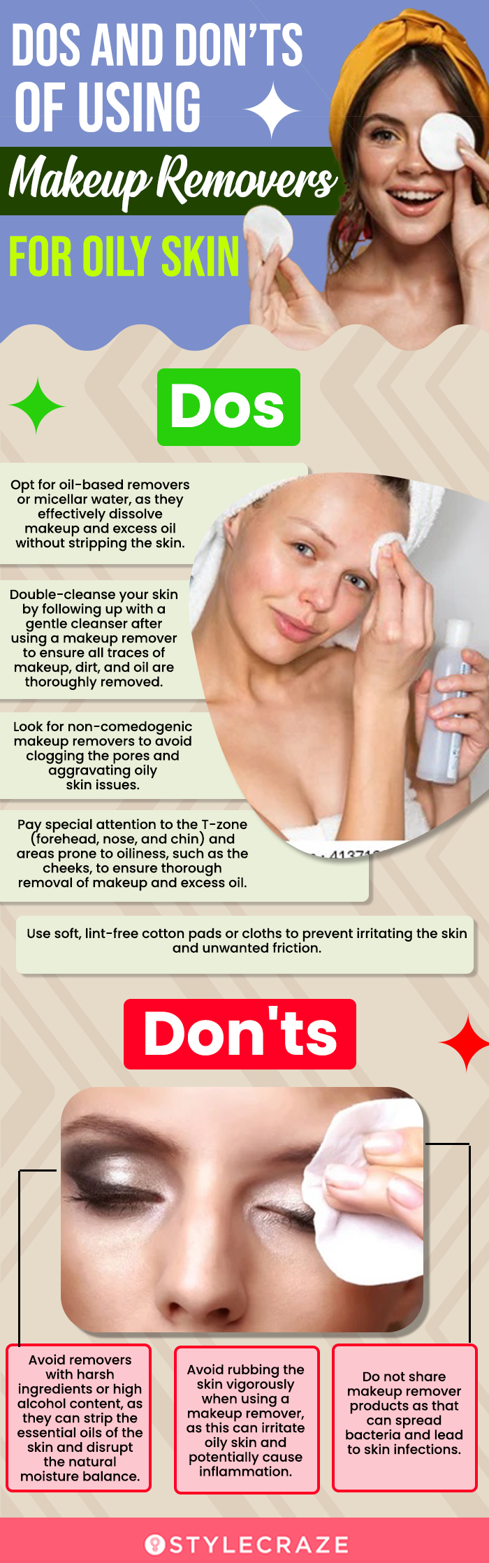 Dos And Don'ts Of Using Makeup Removers For Oily Skin (infographic)