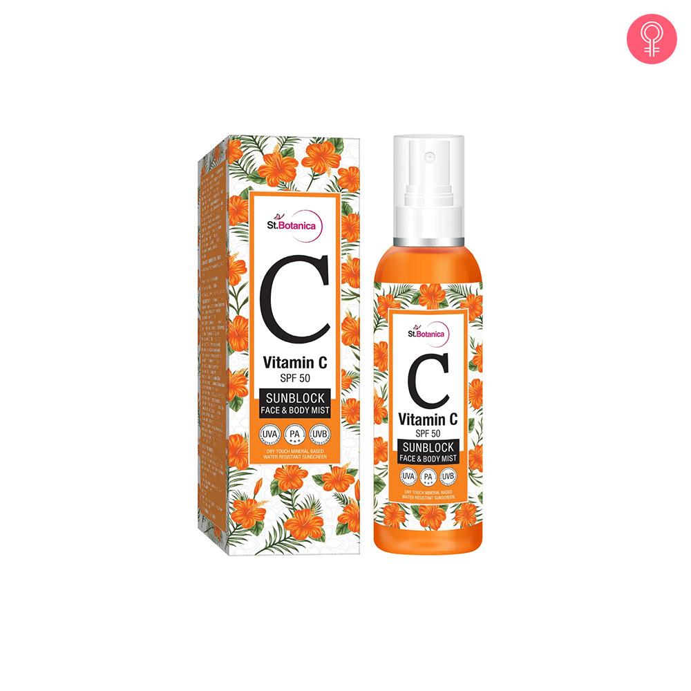 St.Botanica Vitamin C SPF 50 Sunblock Face & Body Mist Sunscreen UVA