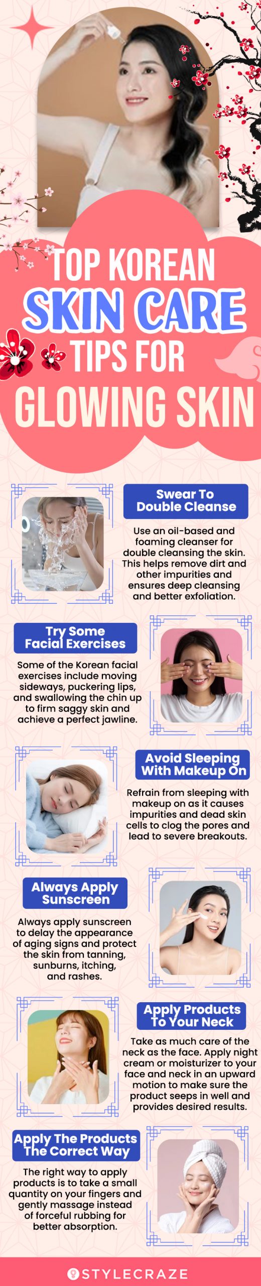 Top Korean Skin Care Tips For Glowing Skin(infographic)