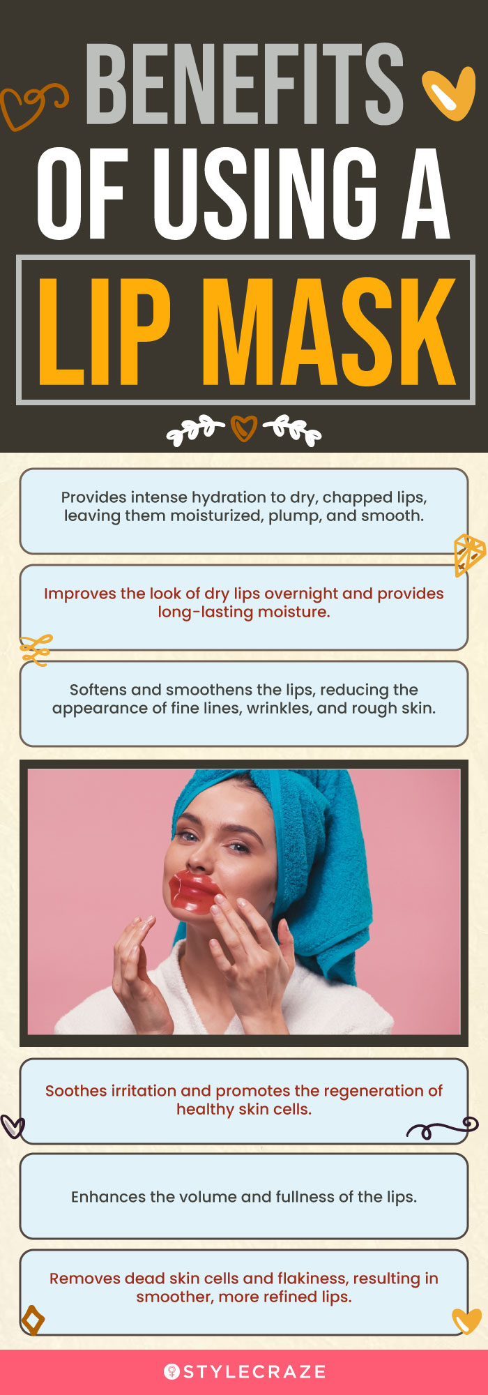 Benefits Of Using A Lip Mask (infographic)