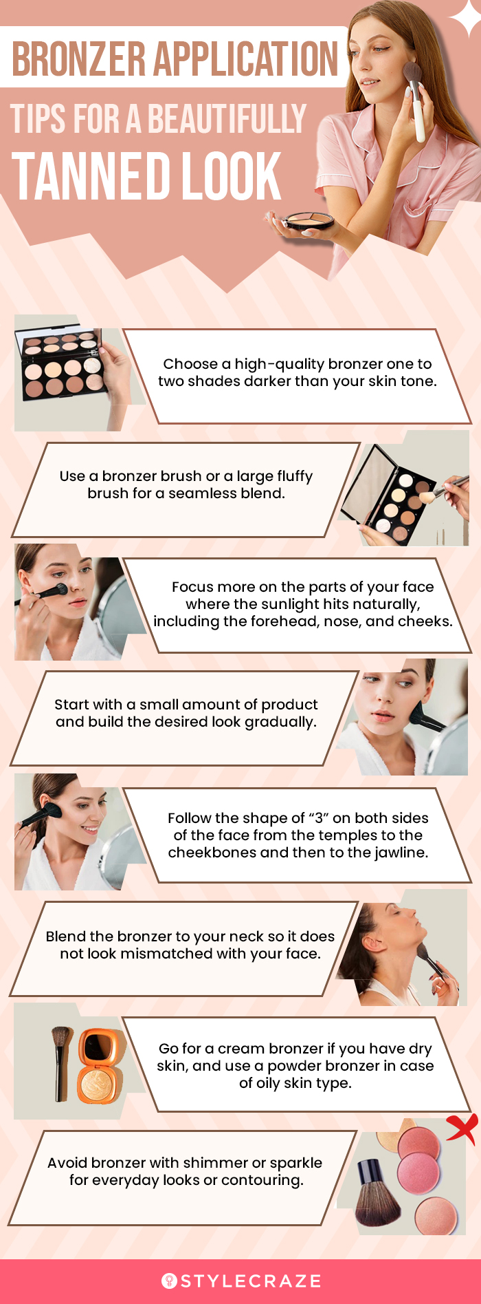 Bronzer Application Tips For A Beautifully Tanned Look (infographic)