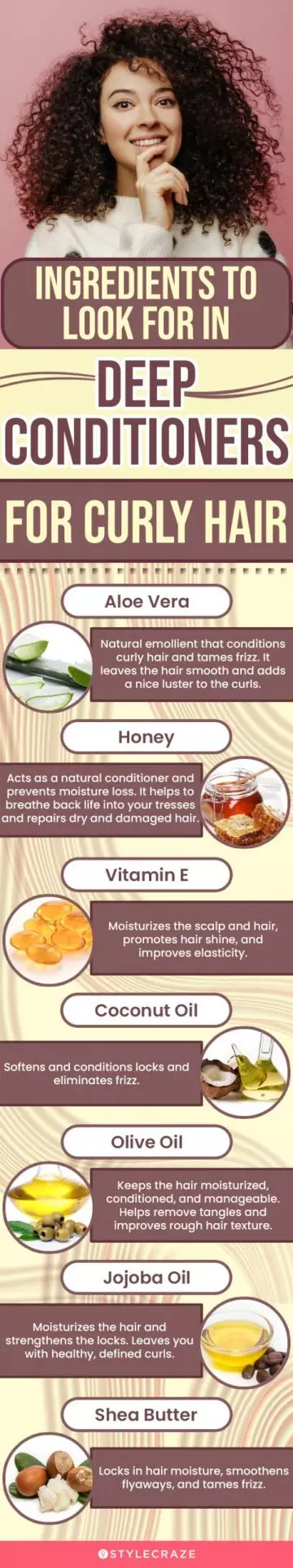 Ingredients To Look For In Deep Conditioners For Curly Hair(infographic)