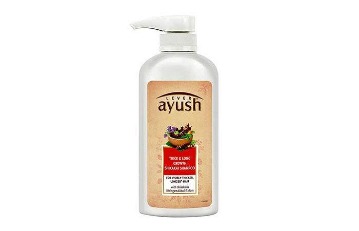 Lever Ayush Thick & Long  Growth Shikakai Shampoo