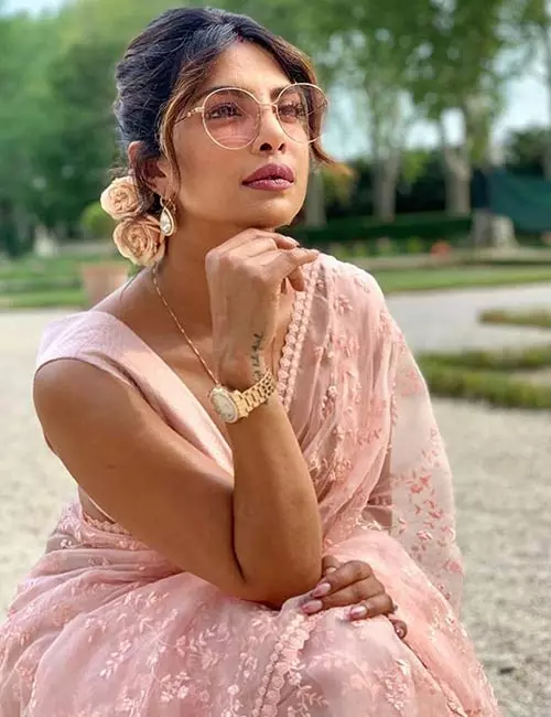 Priyanka’s Vintage Floral Updo