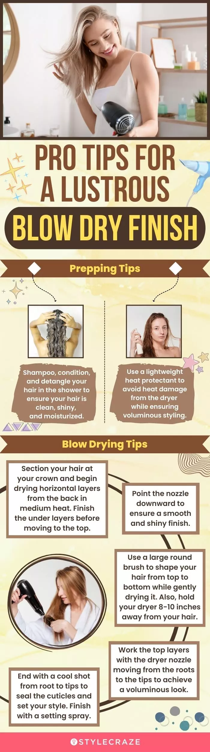 Pro Tips For A Lustrous Blow Dry Finish (infographic)