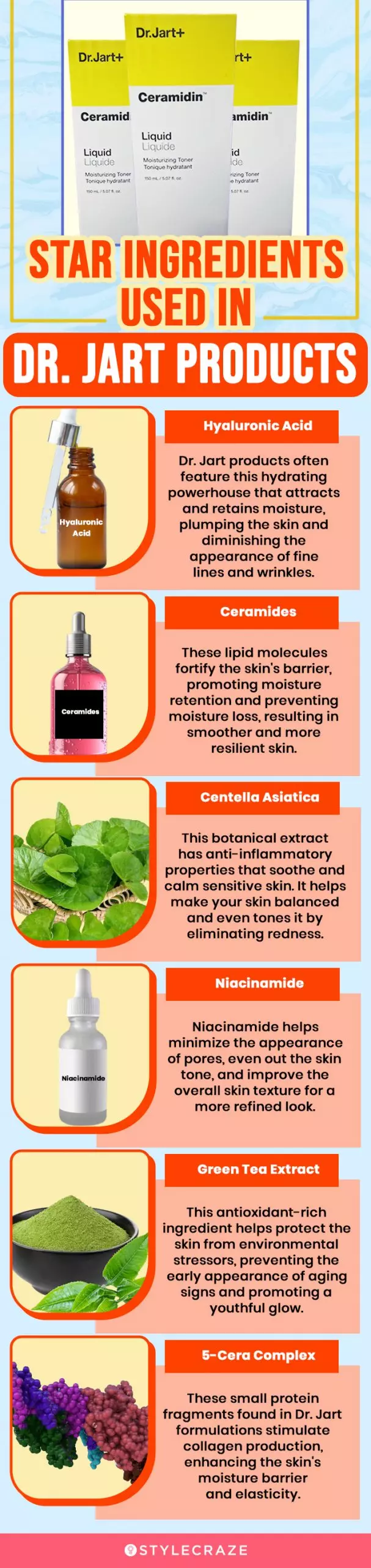 Star Ingredients Used In Dr. Jart Products (infographic)