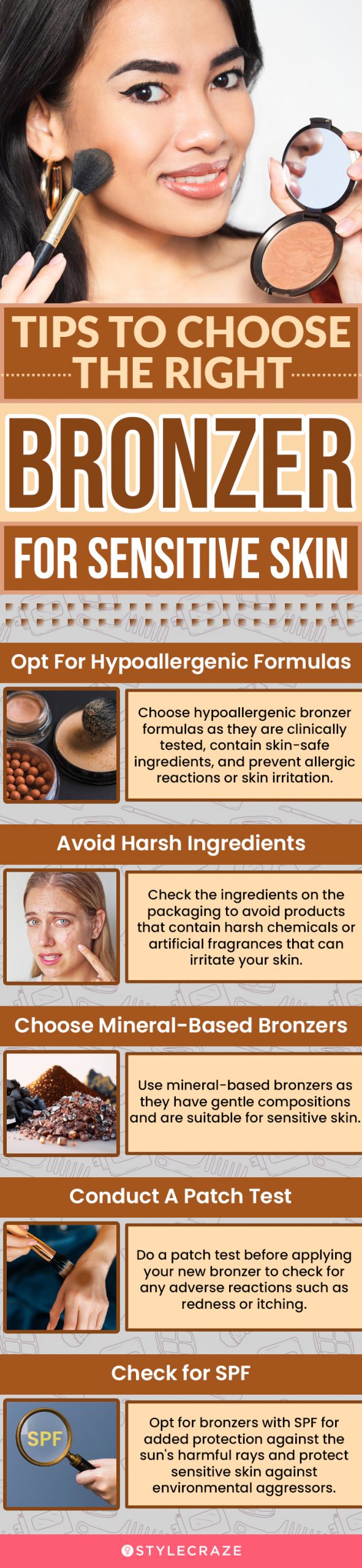 Tips To Choose The Right Bronzer For Sensitive Skin (infographic)