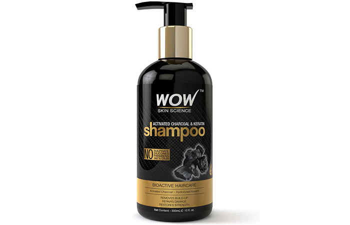 WOW Skin Science Activated Charcoal And Keratin Shampoo