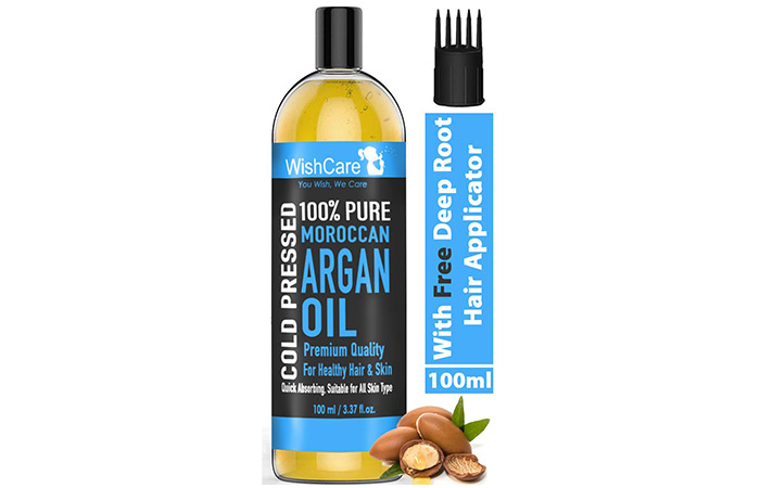 WishCare 100% Pure Cold Pressed And Natural Moroccan Argan Oil