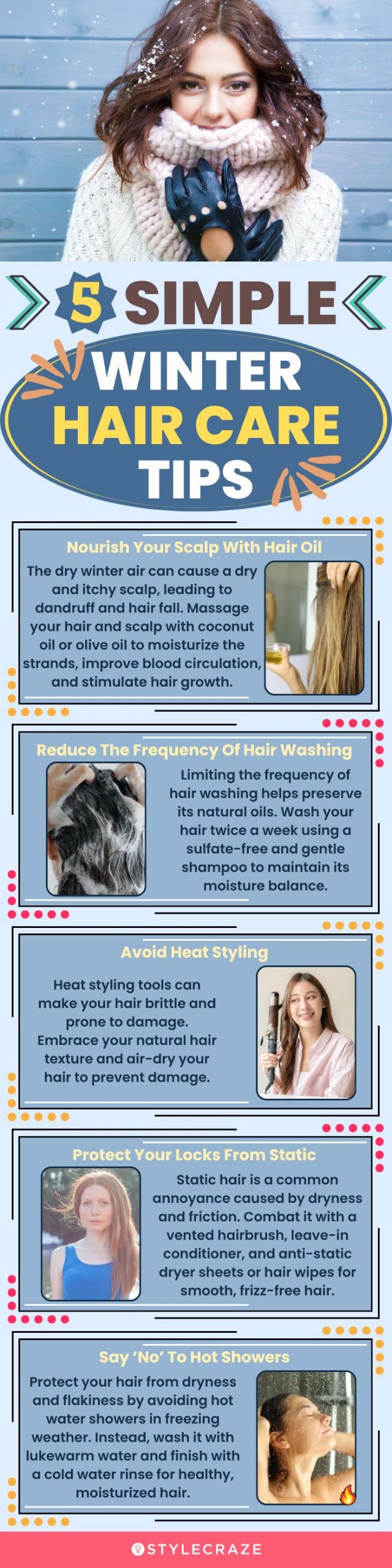 5 simple winter hair care tips (infographic)