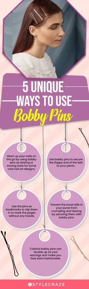 5 Unique Ways To Use Bobby Pins(infographic)