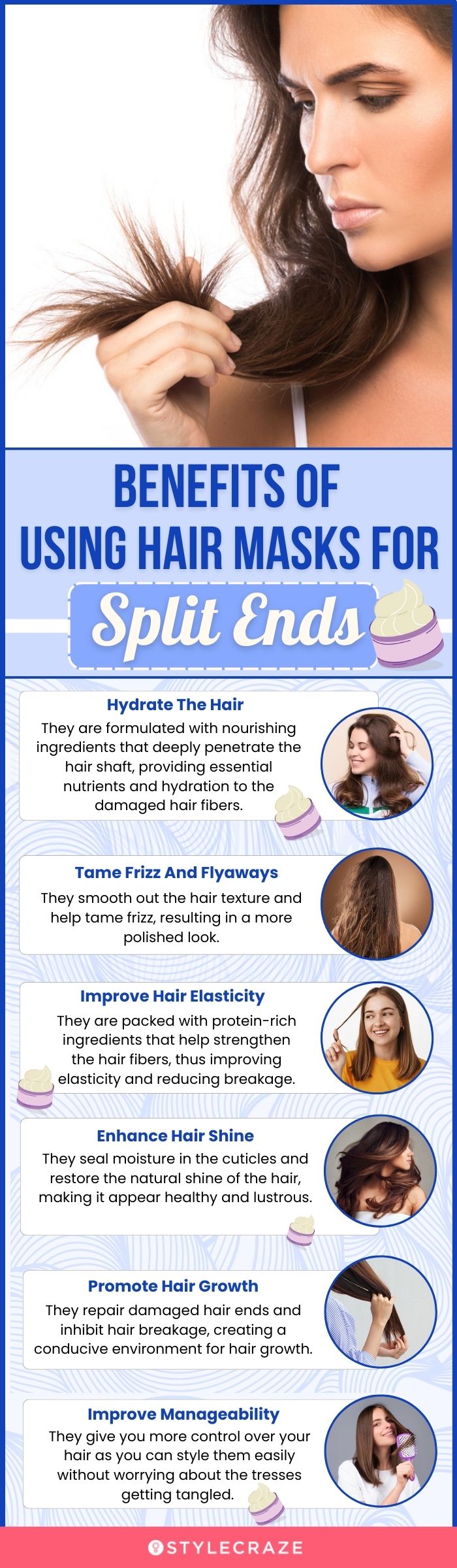 Benefits Of Using Hair Masks For Split Ends(infographic)