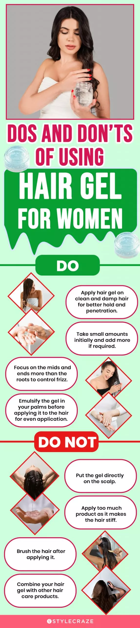Dos And Don’ts Of Using Hair Gel For Women (infographic)