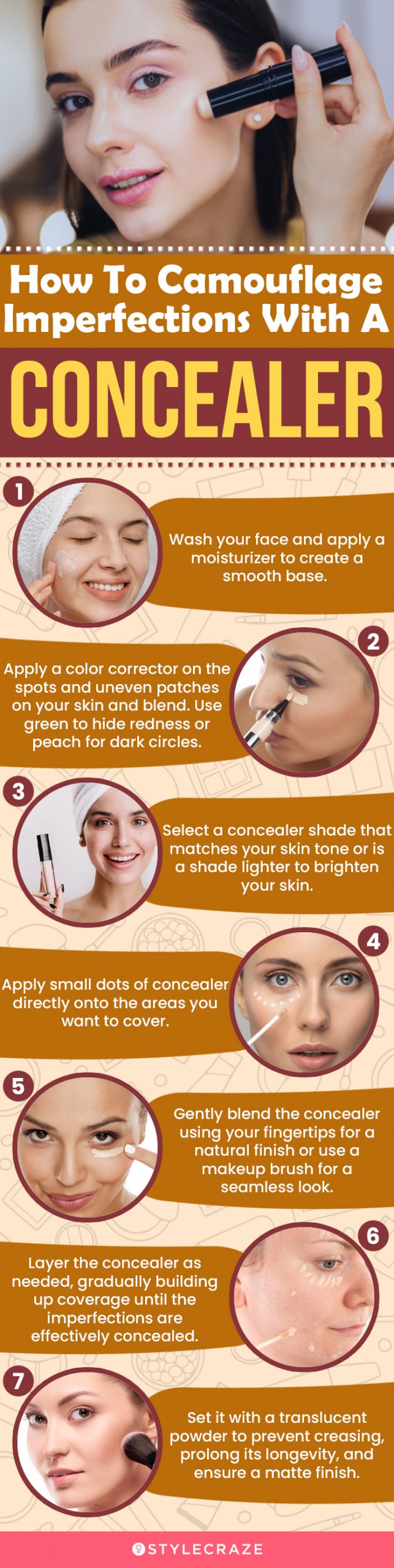 How To Camouflage Imperfections With Concealer (infographic)