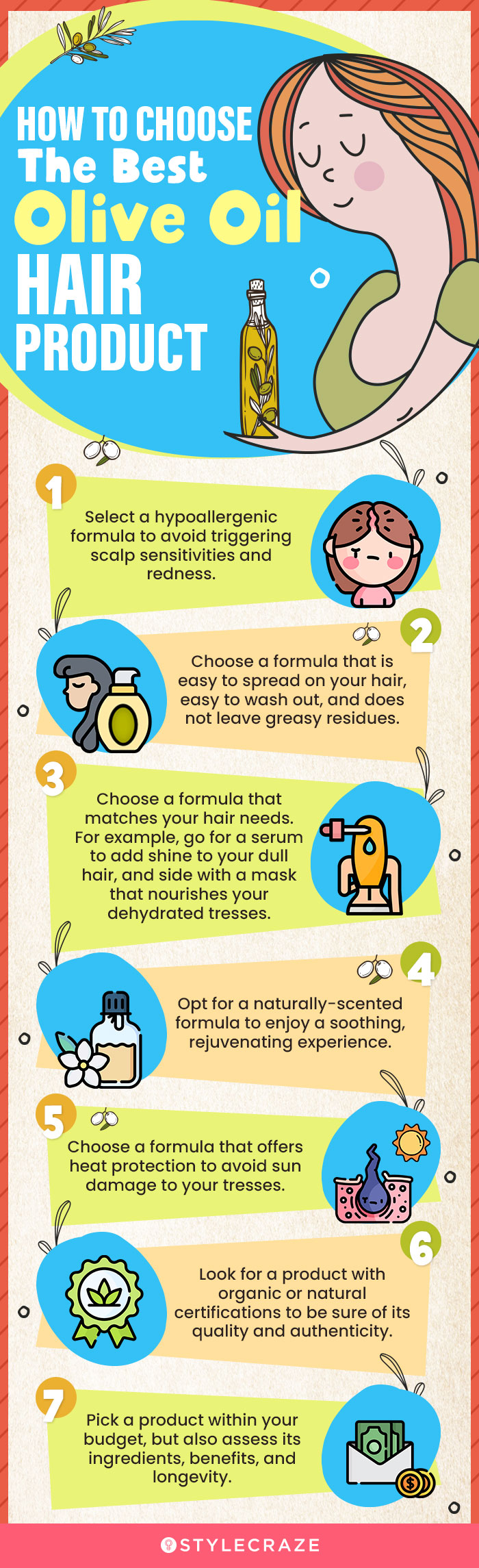 How To Choose The Best Olive Oil Hair Product (infographic)