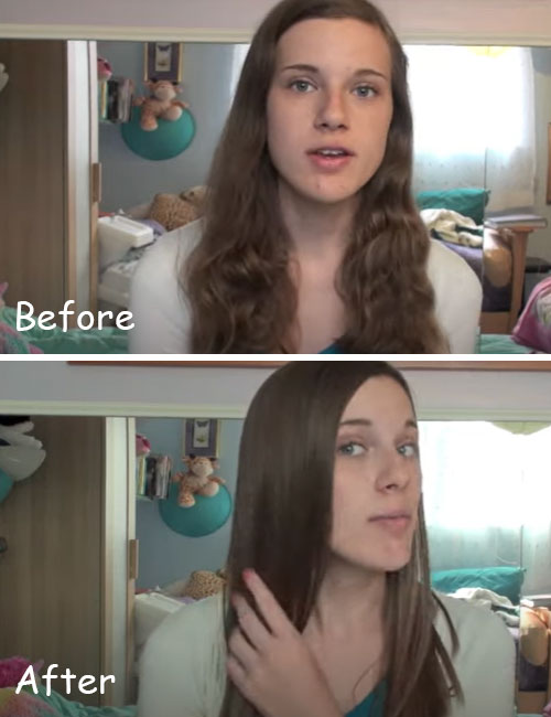 Straighten your hair with reverse perm at home