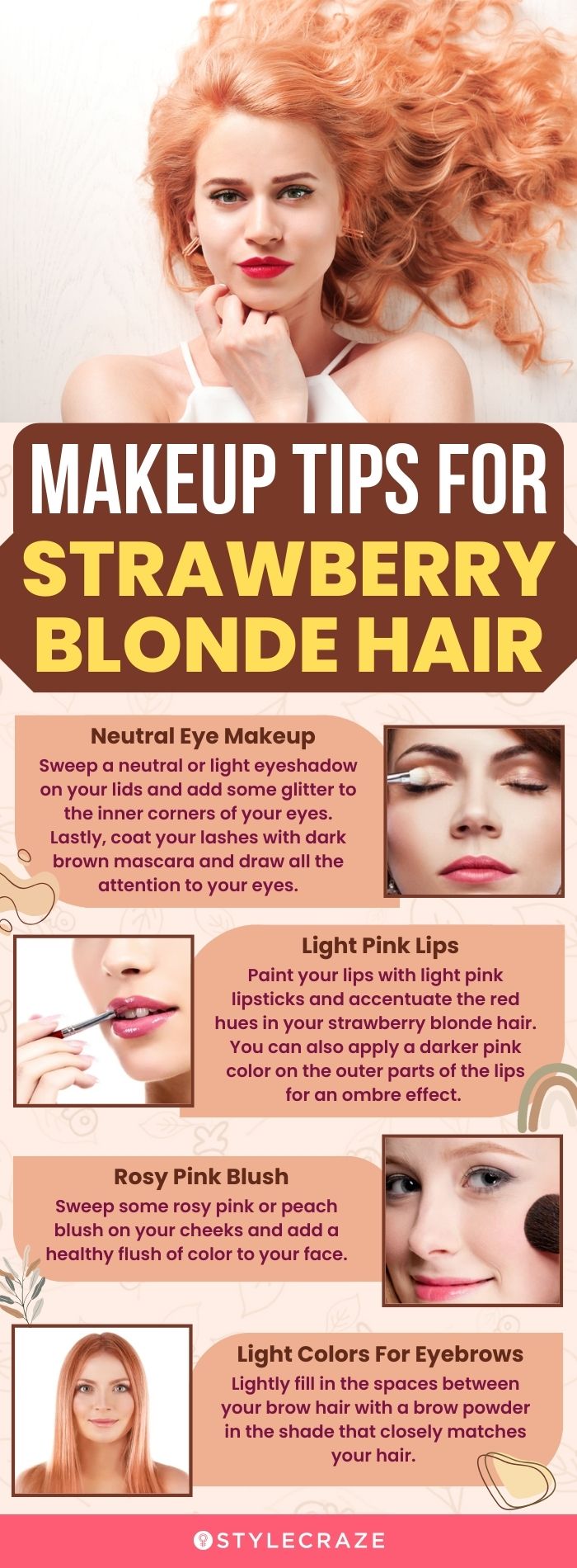 Makeup Tips For Strawberry Blonde Hair (infographic)
