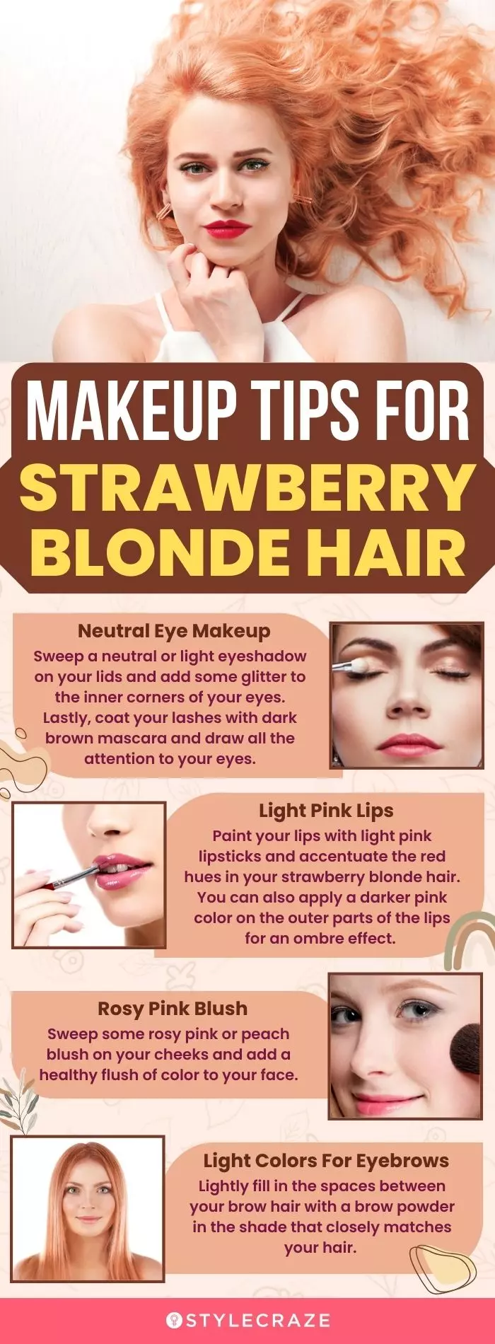 Makeup Tips For Strawberry Blonde Hair (infographic)