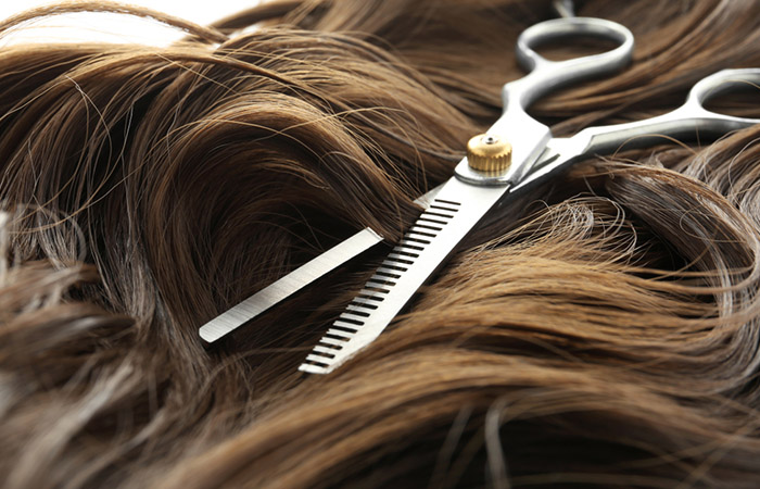 Hair thinning scissors