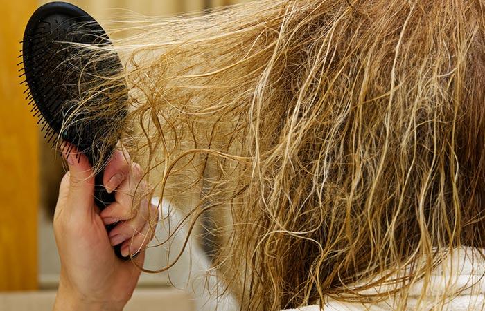 hitteloze krultang voor beschadigd haar