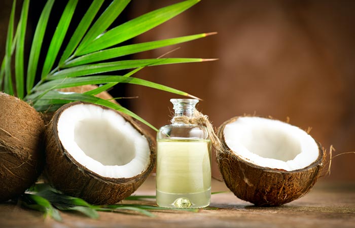 Virgin coconut oil is ideal for bleaching hair
