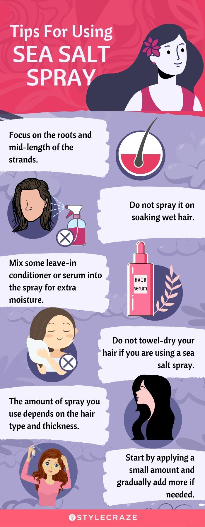 tips for using sea salt spray [infographic]