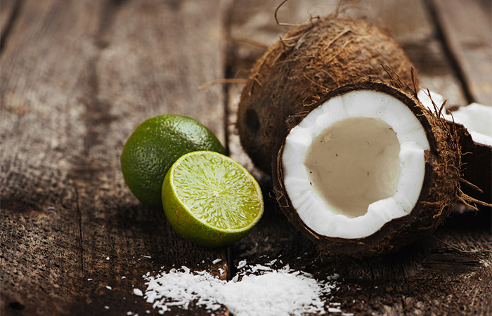 Coconut oil and lime juice are effective against dandruff