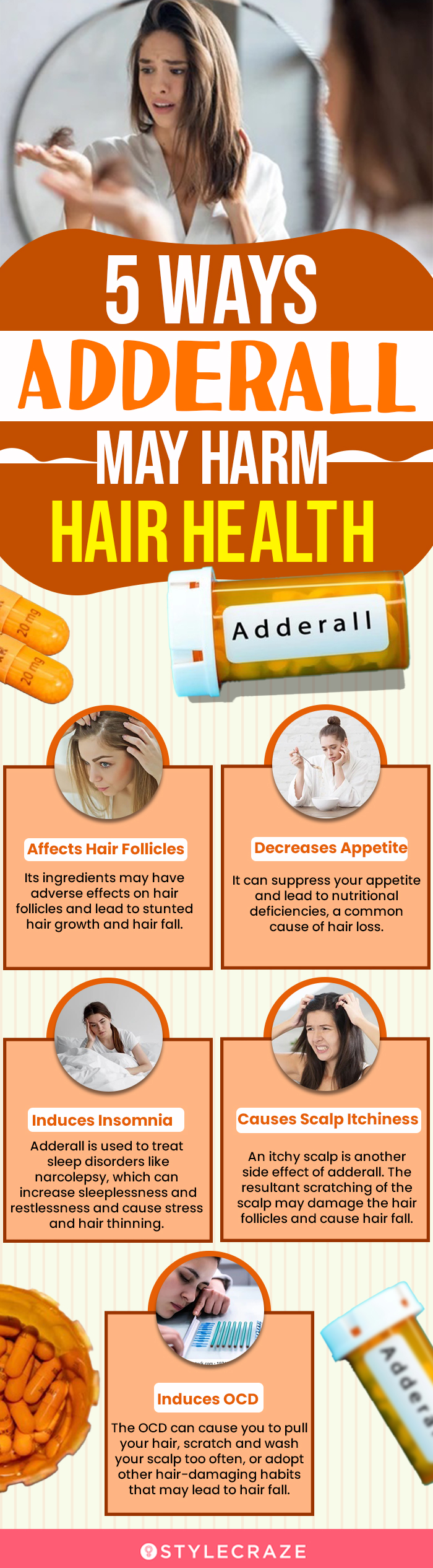 5 ways adderall may harm hair health (infographic)