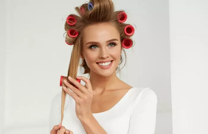 Apply the hair rollers