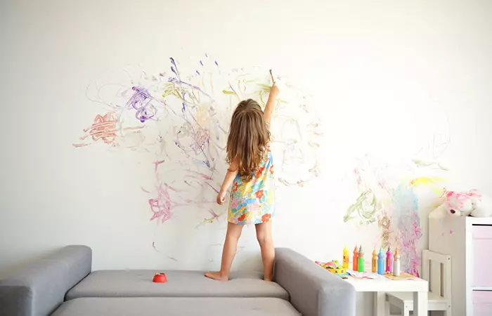 Cleans Crayon Marks Off The Wall