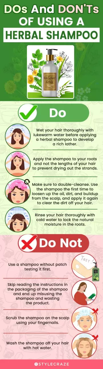 DOs And DONTs Of Using A Herbal Shampoo (infographic)