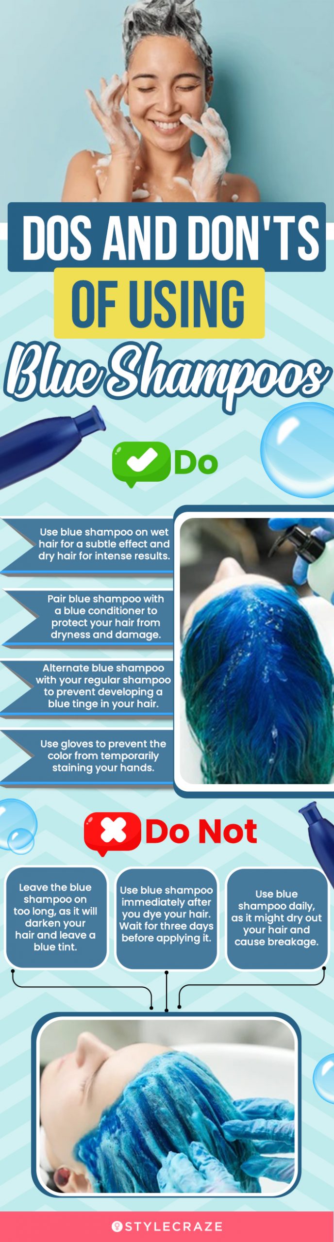 Dos And Don'ts Of Using Blue Shampoos (infographic)