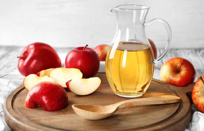 Apple cider vinegar is made from apple pieces