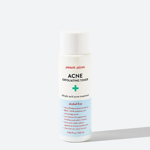 Peach Slices Acne Exfoliating Toner + 2% Salicylic Acid Acne Treatment