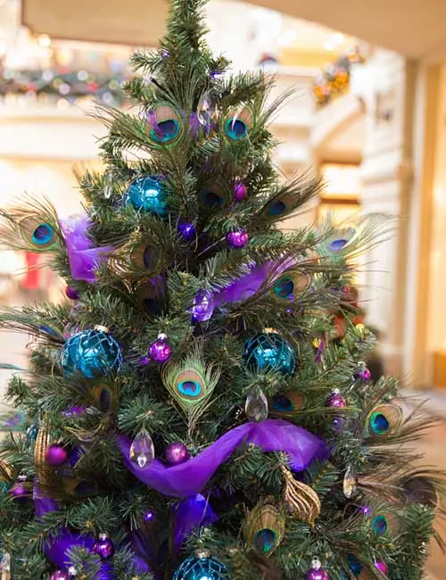 Peacock Baubles Tree