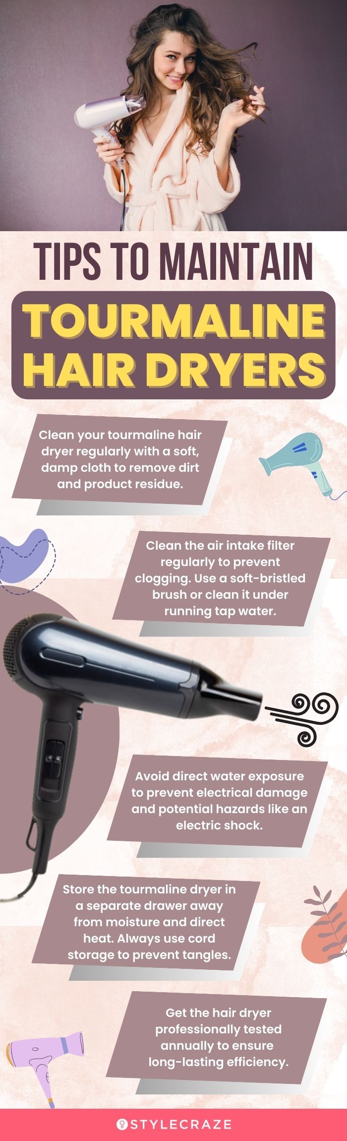Tips To Maintain Tourmaline Hair Dryer(infographic)