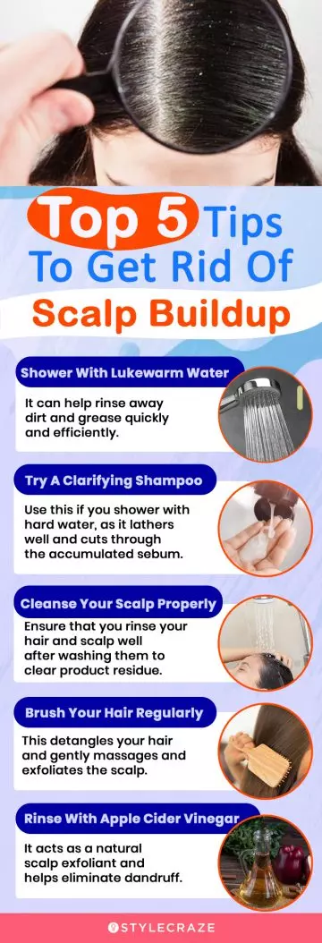 top 5 tips to get rid of scalp build up (infographic)