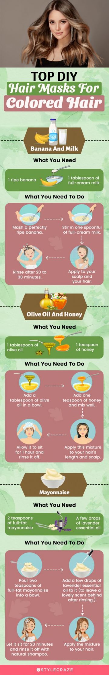 top diy hair masks for colored hair (infographic)