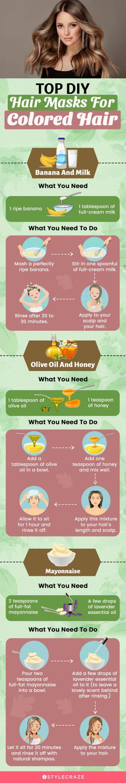 top diy hair masks for colored hair (infographic)