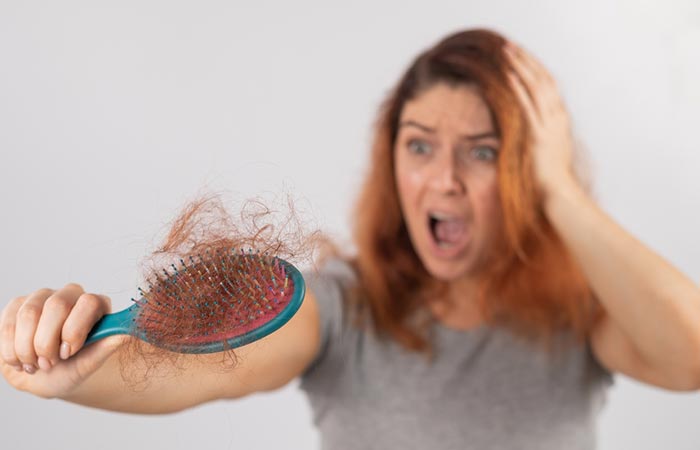Excessive hair shedding is a sign of diffuse hair loss
