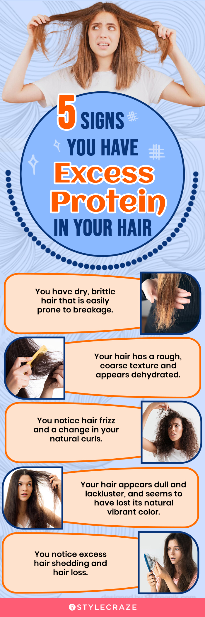 5 signs you have excess protein in your hair(infographic)