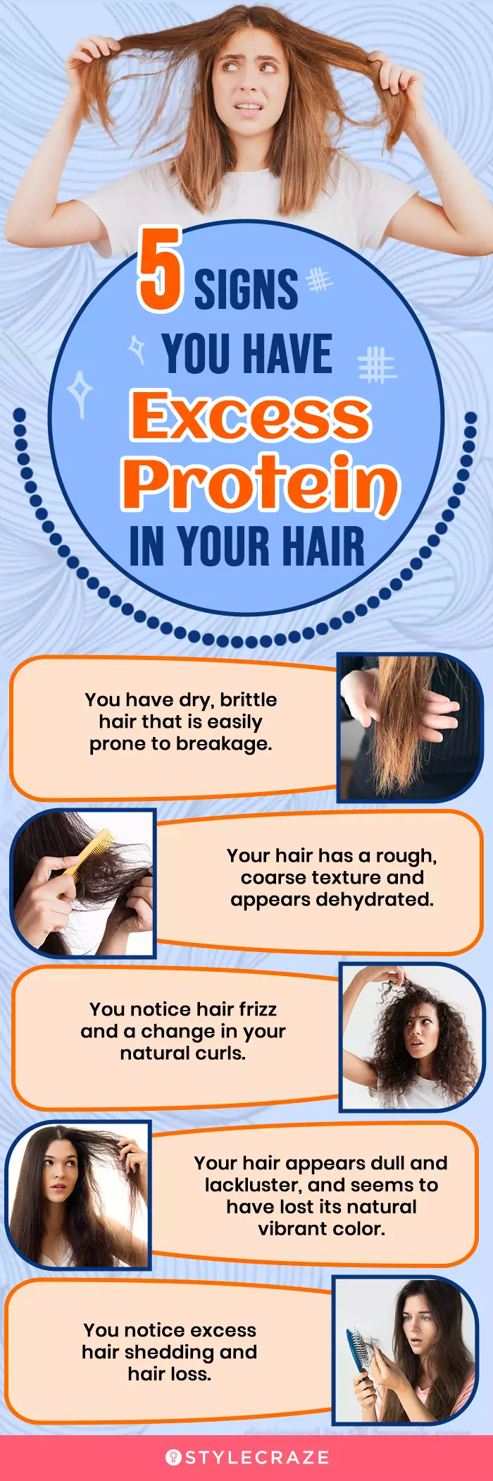 5 signs you have excess protein in your hair(infographic)