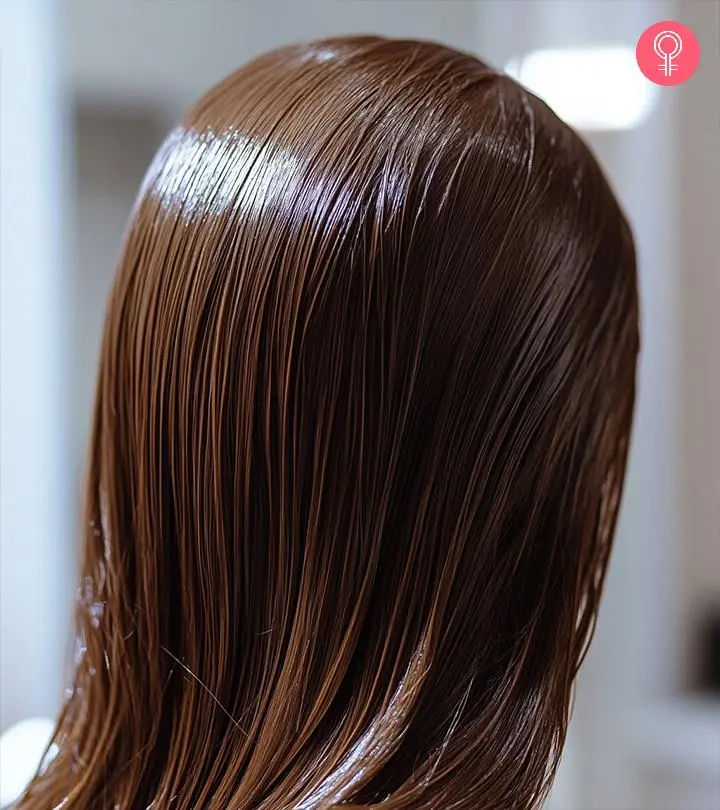 Woman Using Vaseline For Potential Hair Care Benefits