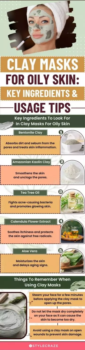 Clay Masks For Oily Skin: Key Ingredients & Things To Remember(infographic)