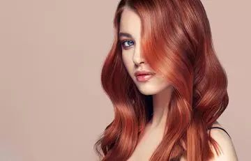 A woman with color-treated hair