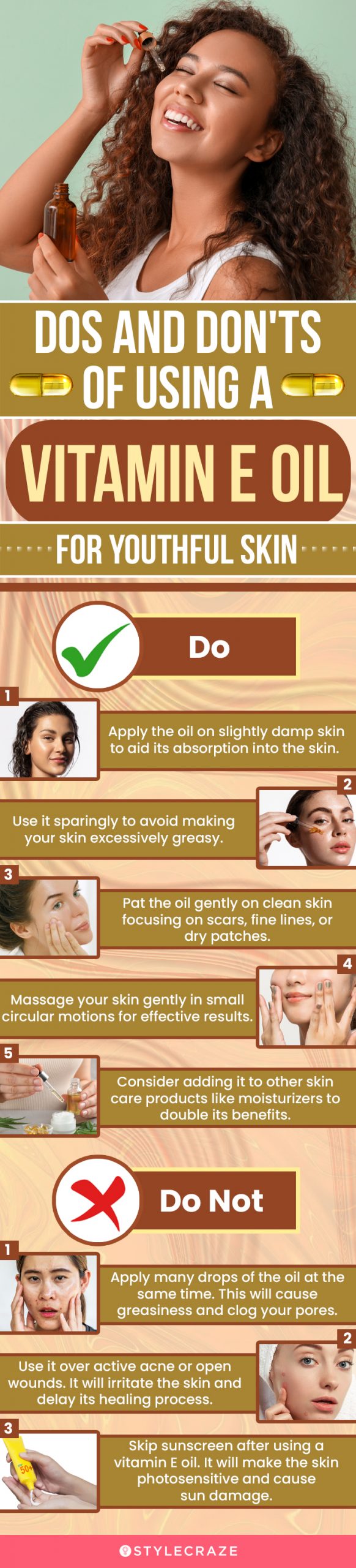 Dos And Don'ts Of Using A Vitamin E Oil For Youthful Skin (infographic)